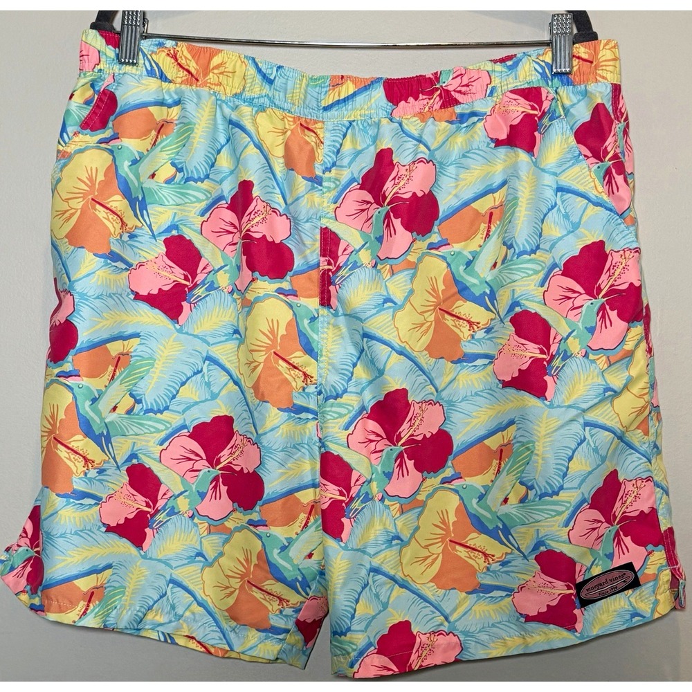 Vineyard Vines Men's XL Floral Swim Trunks Drawstring Mesh Lined Beach Cruise